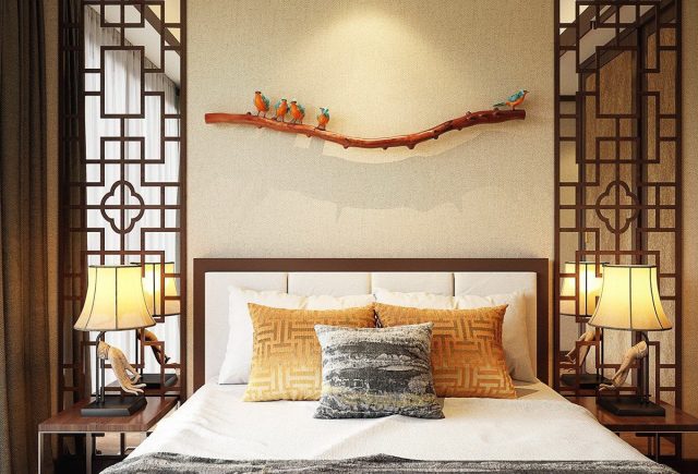 Декор спальни в китайском стиле