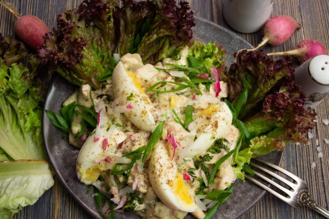 Кето салат с курицей