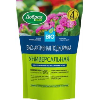 В составе био-активной подкормки Добрая сила содержатся гумус, аминокислоты, ферменты, натуральные антибиотики и полезные микроорганизмы
