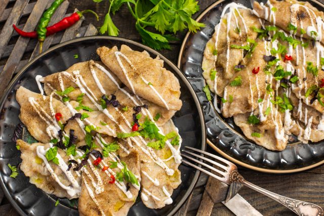 Вареники с мясом Вареники с мясом