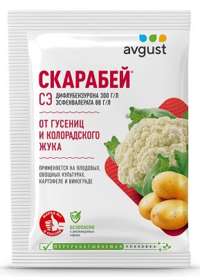 «Скарабей» — это один из немногих комбинированных инсектицидов, в который входит сразу два активных вещества «Скарабей» — это один из немногих комбинированных инсектицидов, в который входит сразу два активных вещества