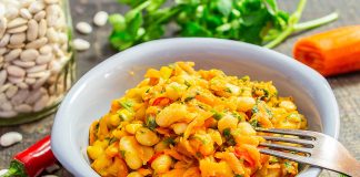 Постное рагу с фасолью