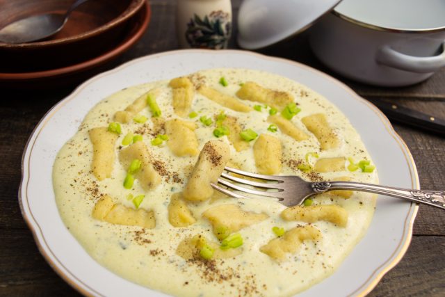 Картофельные ньокки в сырном соусе Картофельные ньокки в сырном соусе