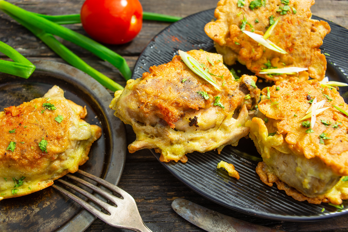 Куриные бедра в рисовом кляре