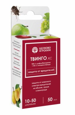 Препараты «Индиго, КС» и «Твинго, КС» эффективно устраняют основных вредителей и подавляют возбудителей болезней большинства плодовых деревьев в саду.