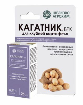 Непосредственно перед закладкой на хранение картофель желательно обработать препаратом «Кагатник, ВРК» (40 мл на 1 л воды).