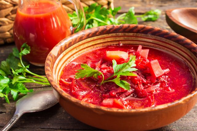 Борщ с томатным соком