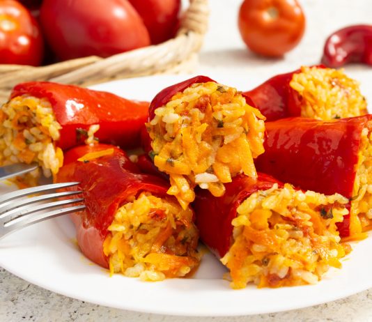 Фаршированные перцы — самый простой рецепт без мяса