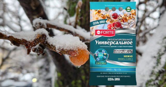 Гранулированное удобрение Универсальное Осень-Зима Bona Forte даст деревьям всё необходимое, и ещё для весеннего старта останется. 