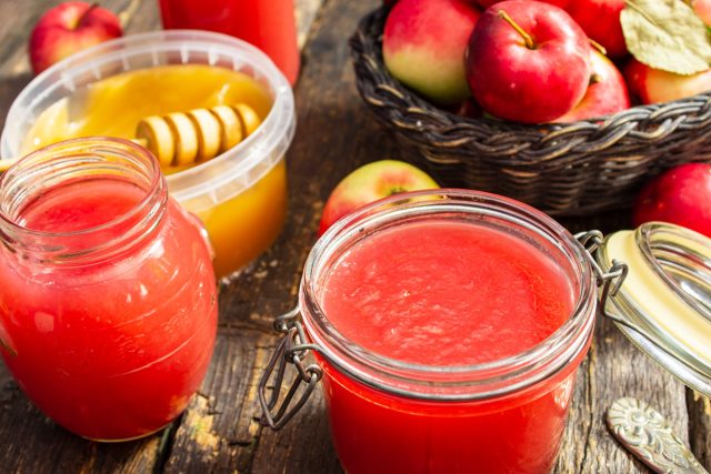 Желе из яблок с мёдом