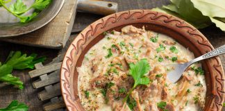 Бефстроганов из отварной говядины