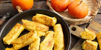 Фаршированные блины с тыквой и рисом - Рецепты Фаршированные блины с тыквой и рисом