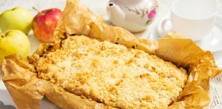 Пирог «Три стакана» с яблоками