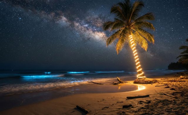 В теплых странах, таких как Мексика или Бразилия, вместо елей наряжают пальмы, обвивая их яркими гирляндами. В Египте украшенная пальма символизирует достойные проводы уходящего года.