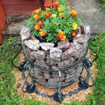 Вазон из габиона. Вариант 1