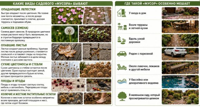 Какие виды садового «мусора» бывают и где он мешает